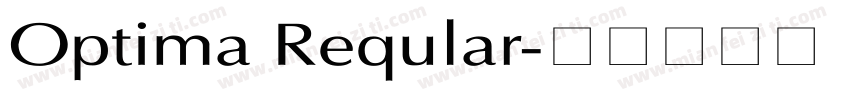 Optima Reqular字体转换